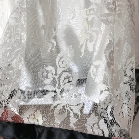 Jessica McClintock for Gunne Sax Vintage Black and White Lace Party Dress Size 7 - Picture 9 of 9